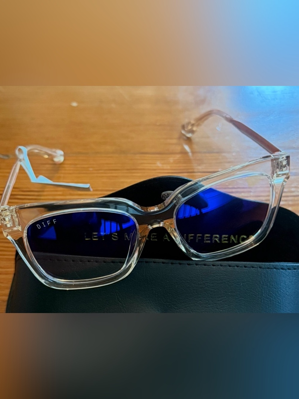 DIFF Bella XS $108 Blush Clear Blue light blocking Glasses